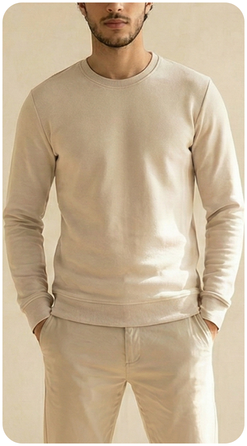 Premium Beige Sweatshirt From Caesar