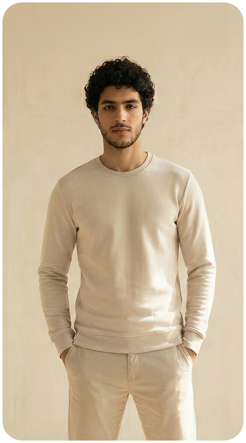 Premium Beige Sweatshirt From Caesar